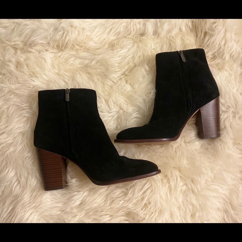 Sam Edelman Black Suede Ankle Boots Booties